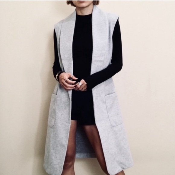 Joie long vest cardigan sleeveless gray size S/P - Picture 1 of 6